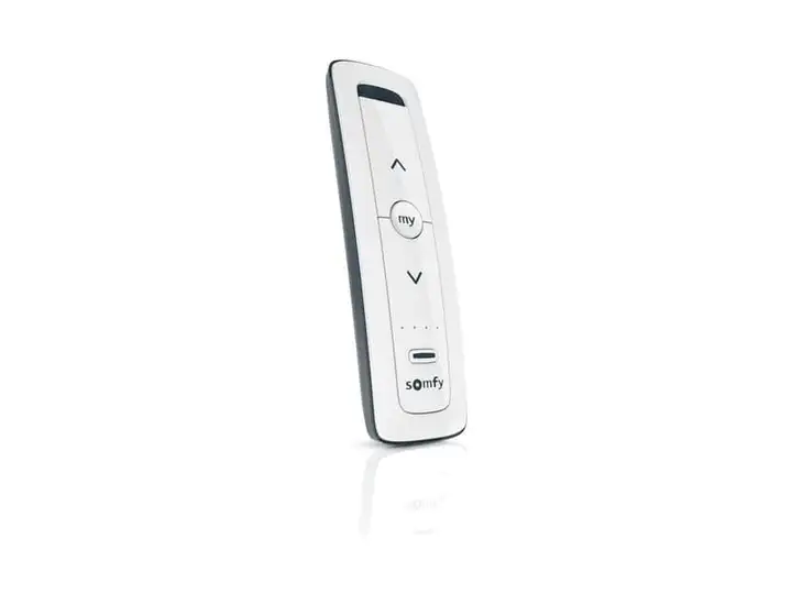 Télécommande Somfy Situo blanche, touches montée, « my » et descente